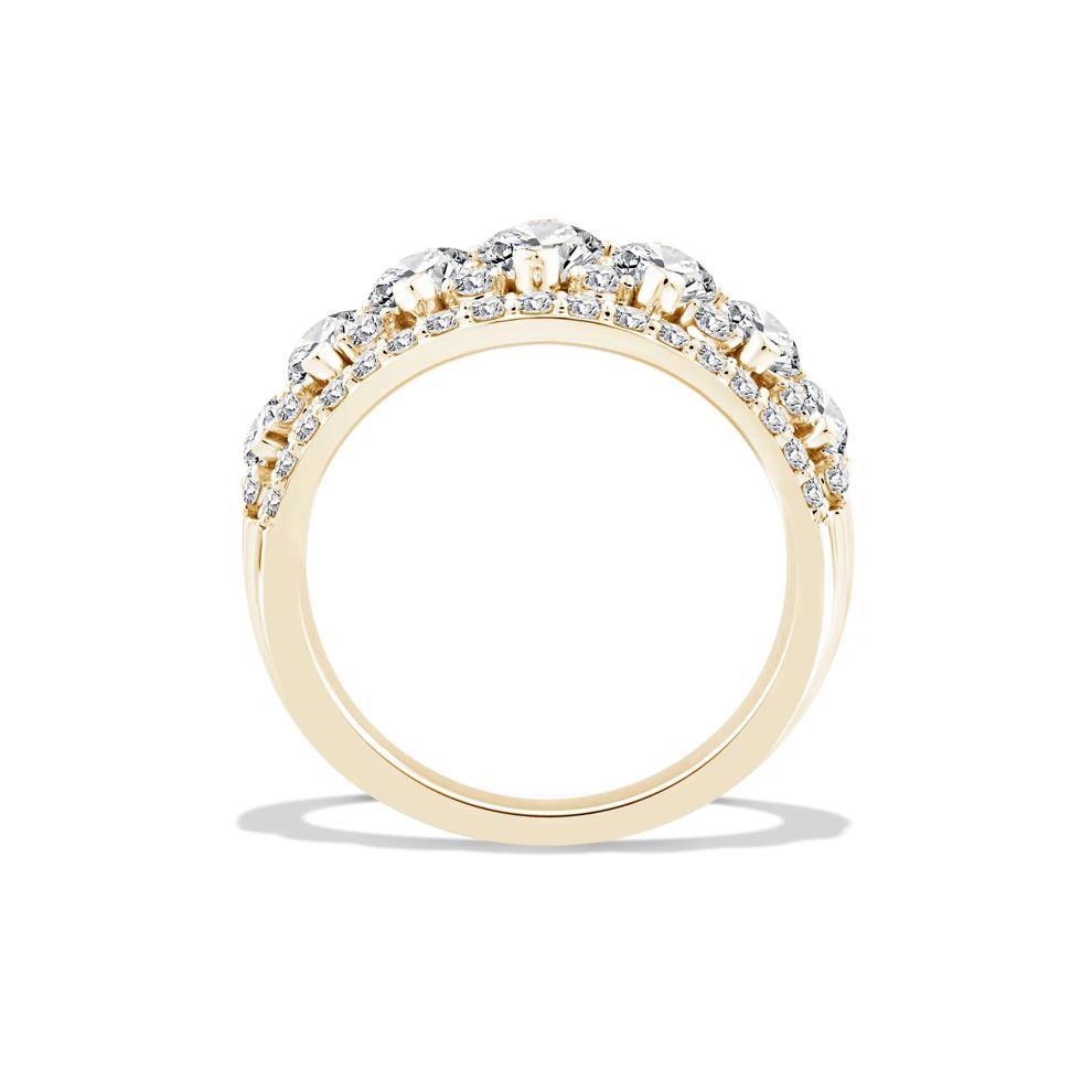 Lab Grown Diamond Marquise Multi-Row Anniversary Band in 10K Yellow Gold (3 1/2 ct. tw.) – Image 2 of 4