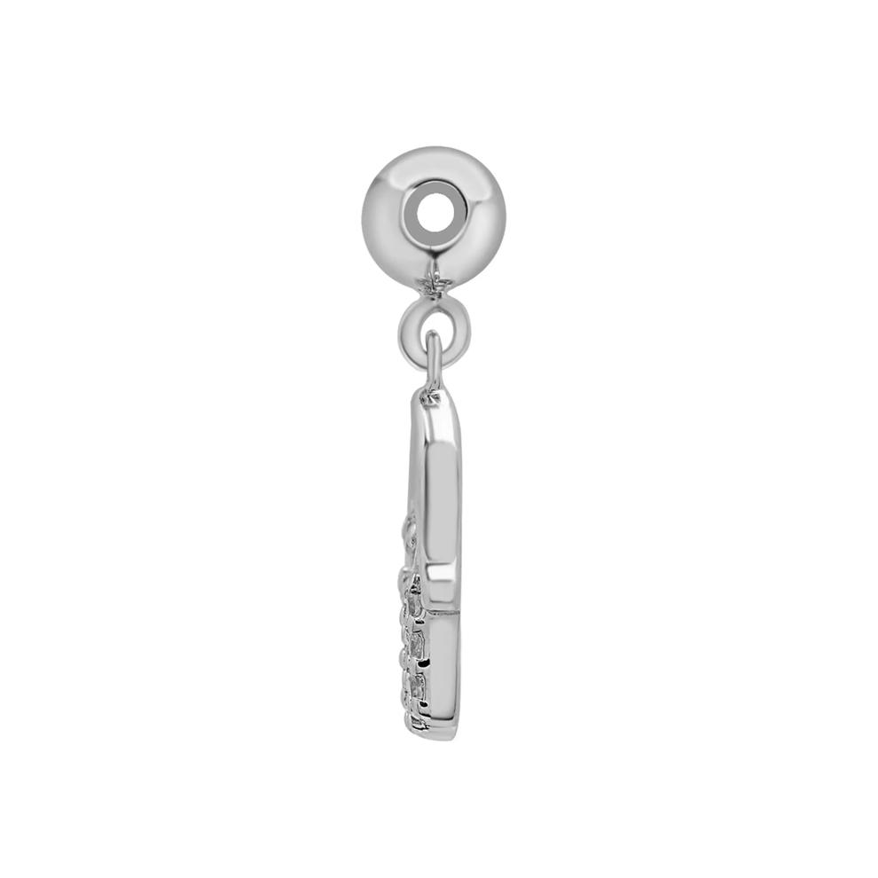 Diamond Accent Hamsa Bead Charm in Sterling Silver – Image 2 of 3