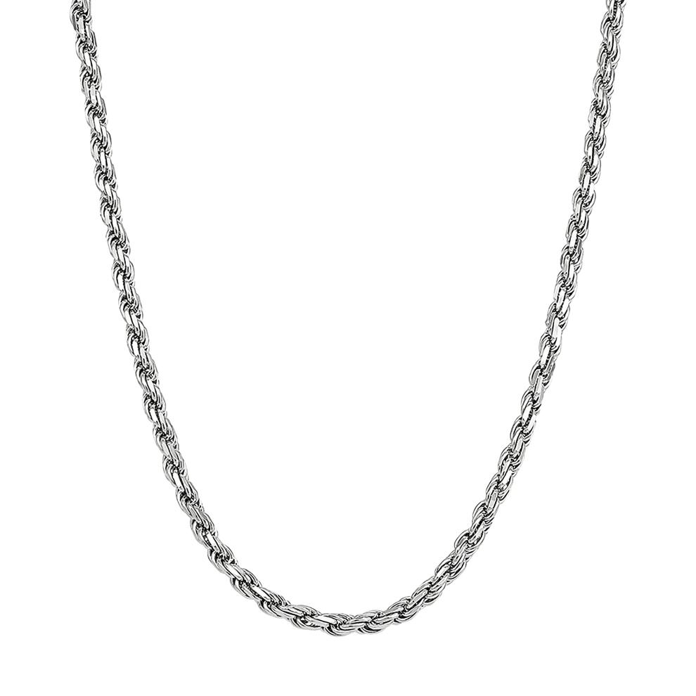 Rope Chain in Sterling Silver, 20"  – Image 1 of 2