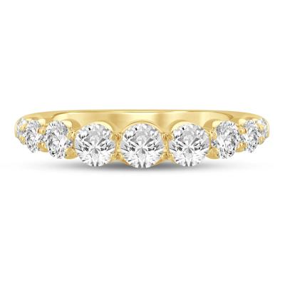 Lab Grown Diamond Shared-Prong Band in 14K Gold