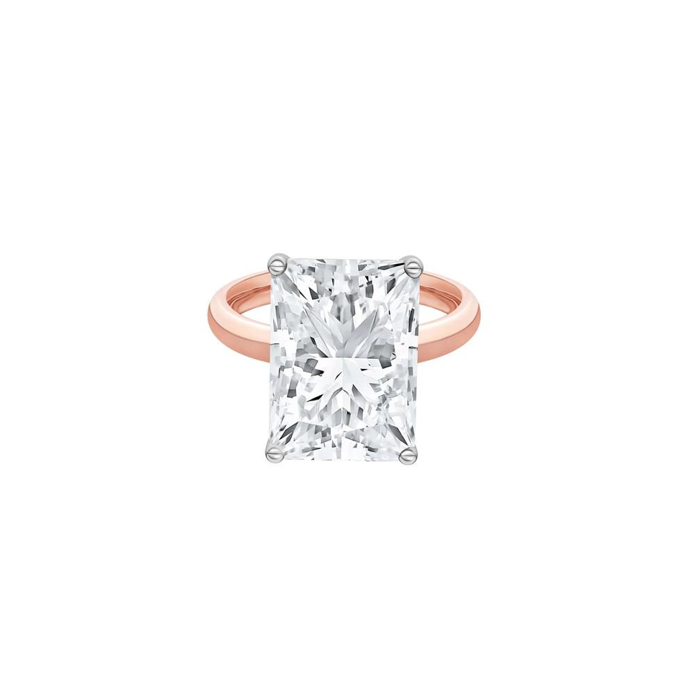 Lab Grown Diamond Radiant-Cut Solitaire Ring in 14K Rose &amp; White Gold (7 ct.) – Image 1 of 4