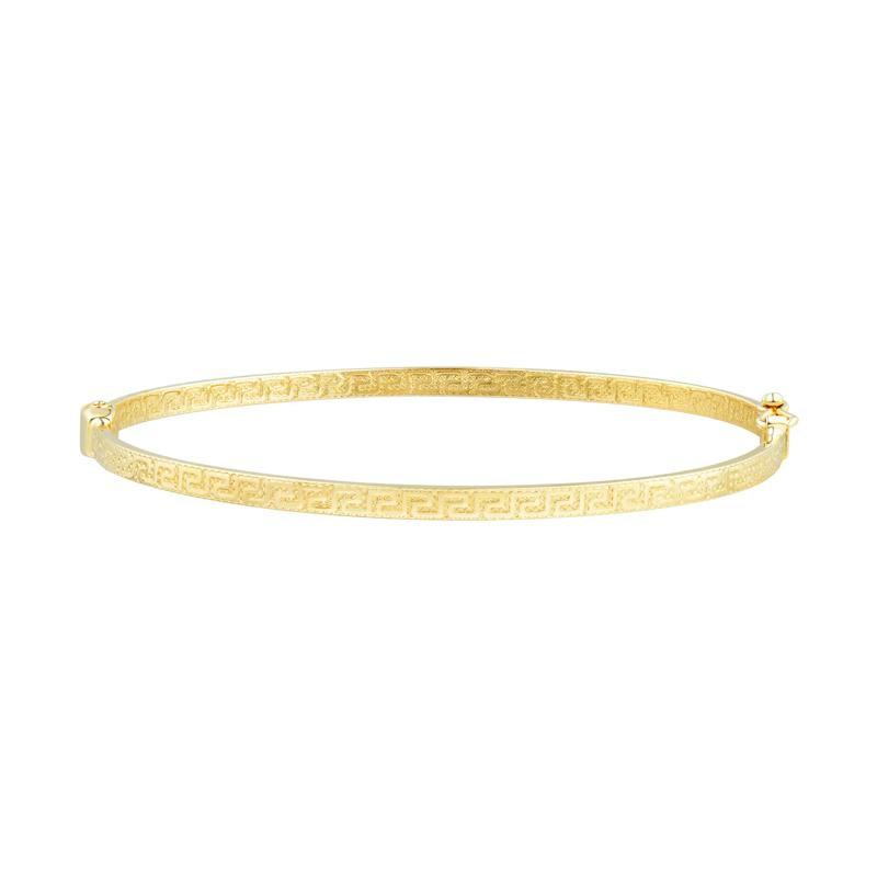 Greek Key Bangle Bracelet in 14K Yellow Gold – Image 1 of 3