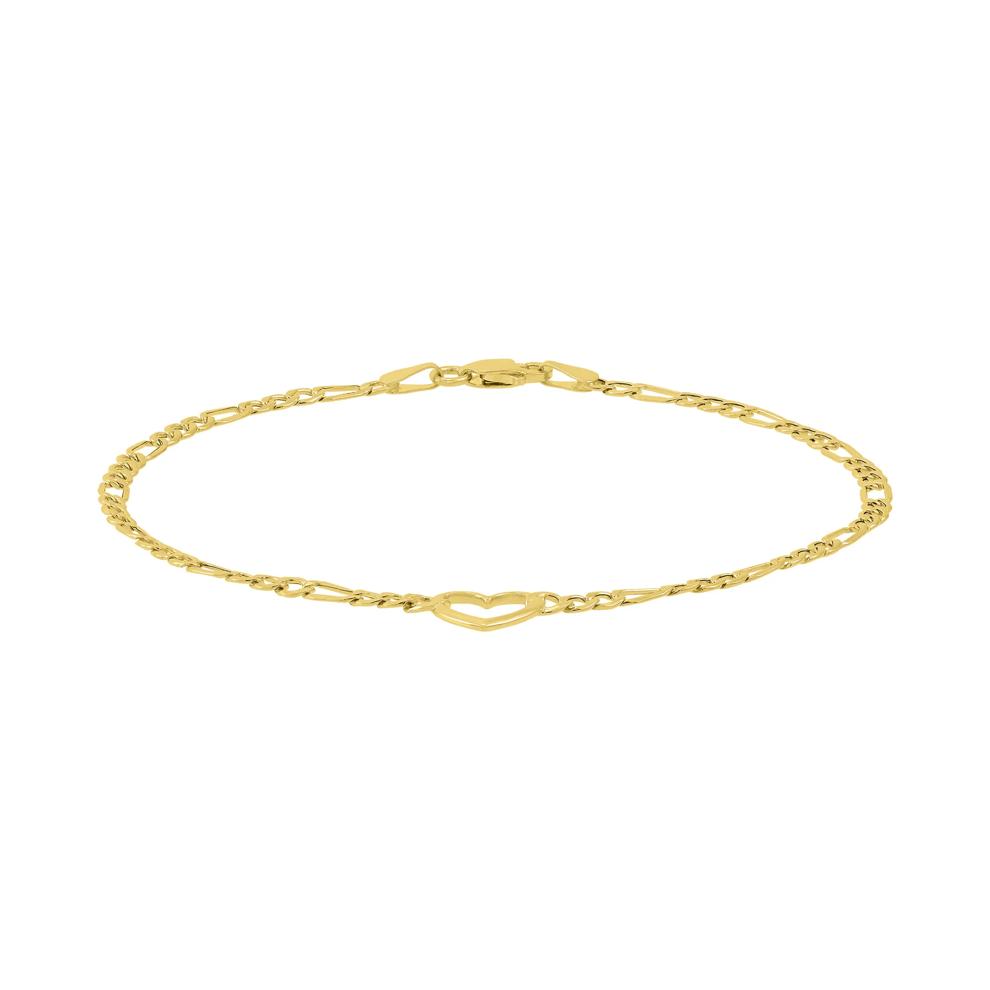 Open-Heart Figaro Bracelet in 14K Yellow Gold – Image 2 of 2