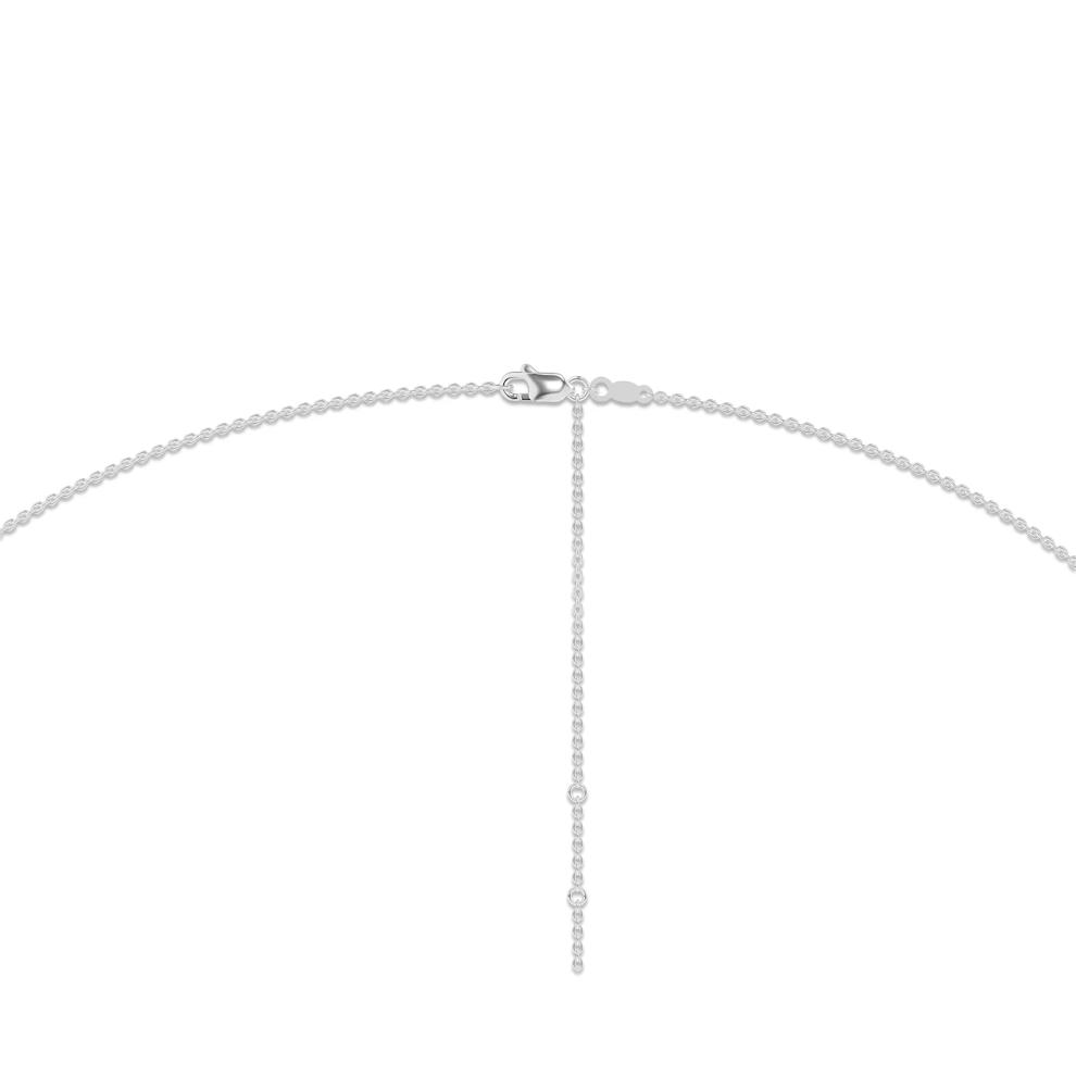 Lab Grown Diamond Round Station Necklace in 14K White Gold (3 1/2 ct. tw.) – Image 2 of 4