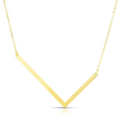 "L" Initial Necklace in 14K Yellow Gold