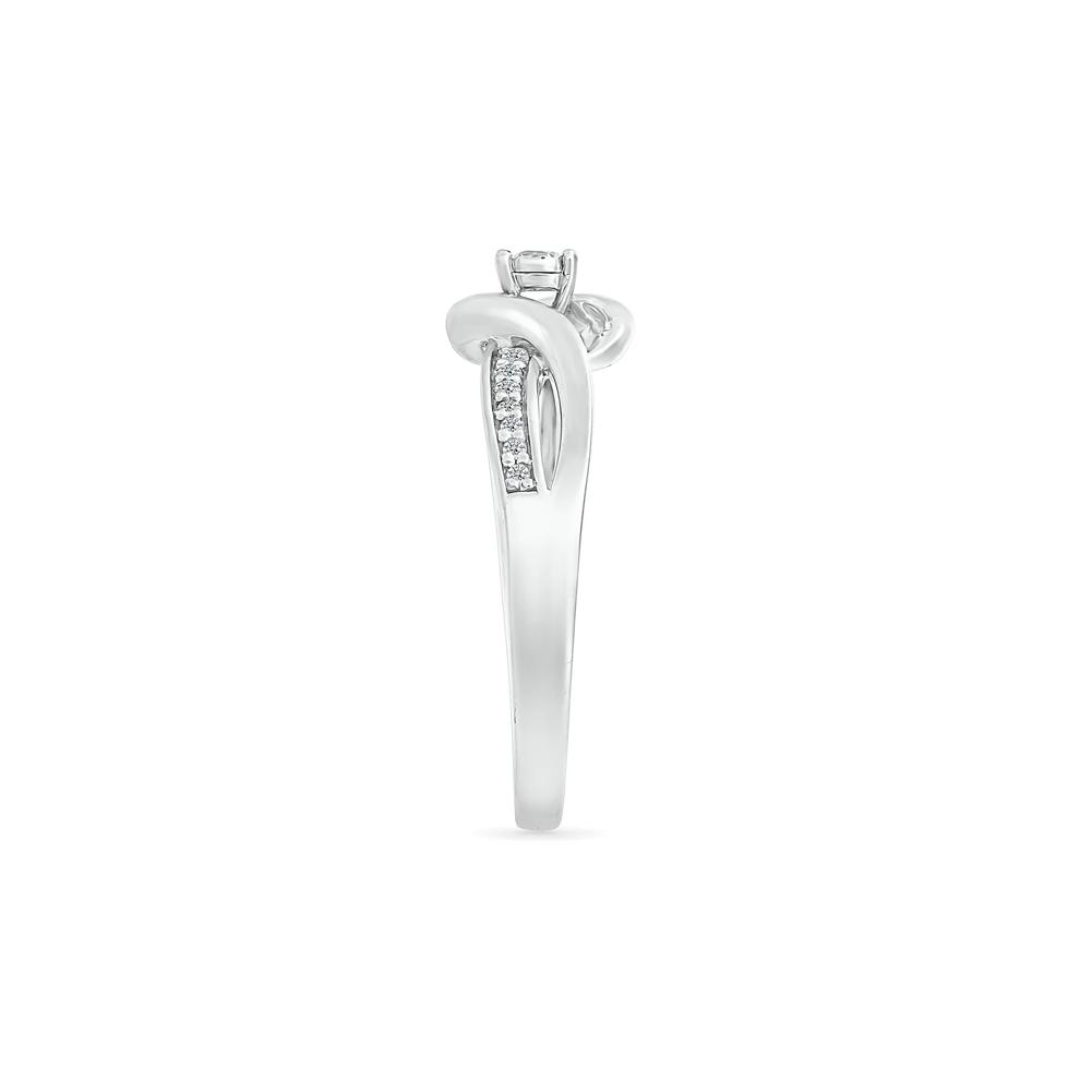 Diamond Twist Promise Ring in 10K White Gold (1/8 ct. tw.) – Image 3 of 5
