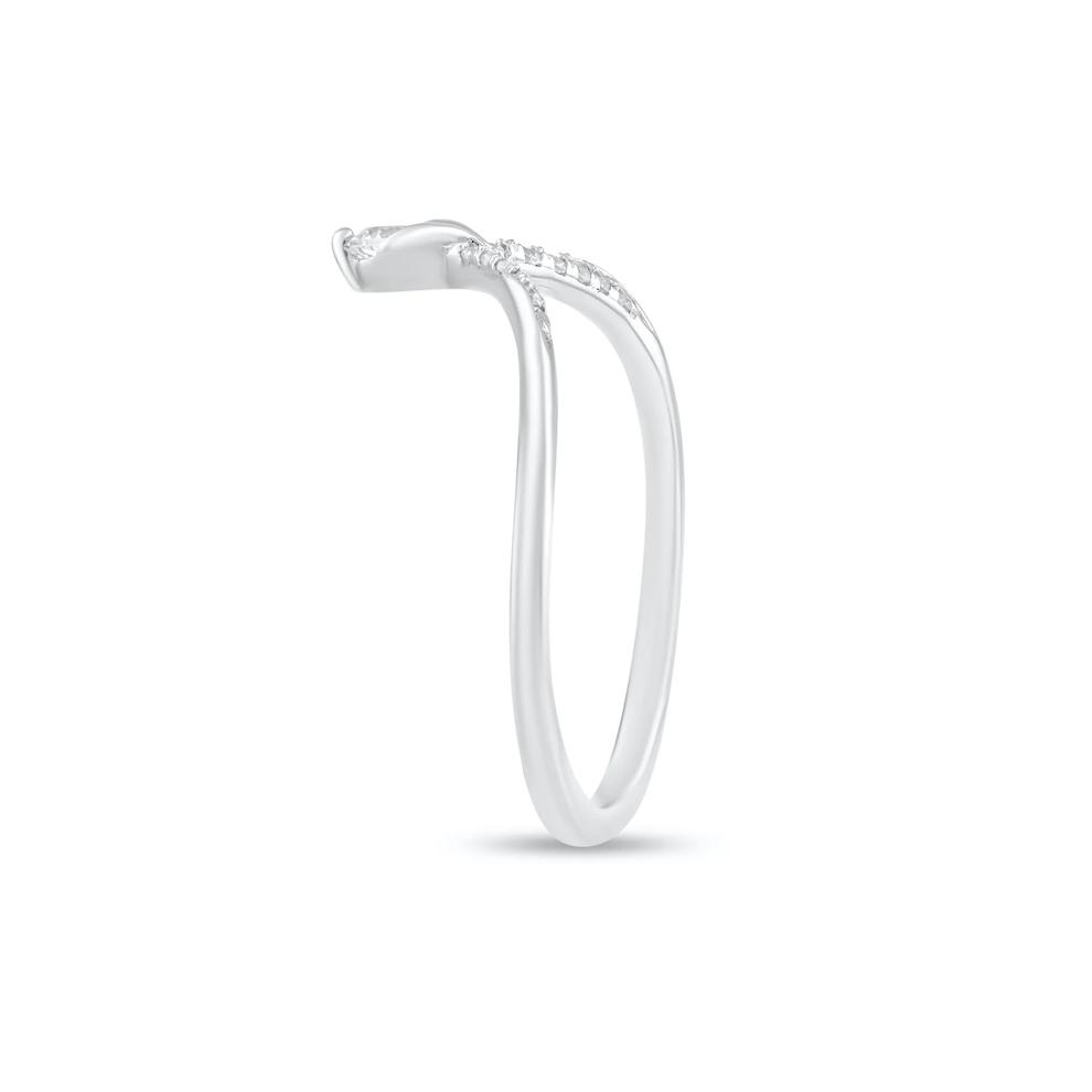 Diamond Contour Band in 10K White Gold (1/7 ct. tw.) – Image 3 of 4