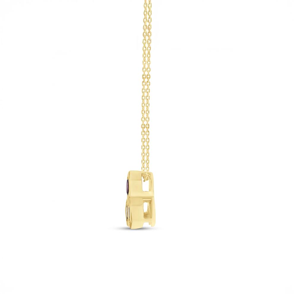 Gemstone Honeycomb Necklace in 10K Yellow Gold – Image 2 of 3