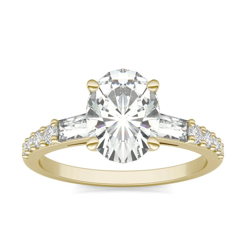 Oval-Shaped Lab Created Moissanite Engagement Ring in 14K Gold – Image 1 of 1