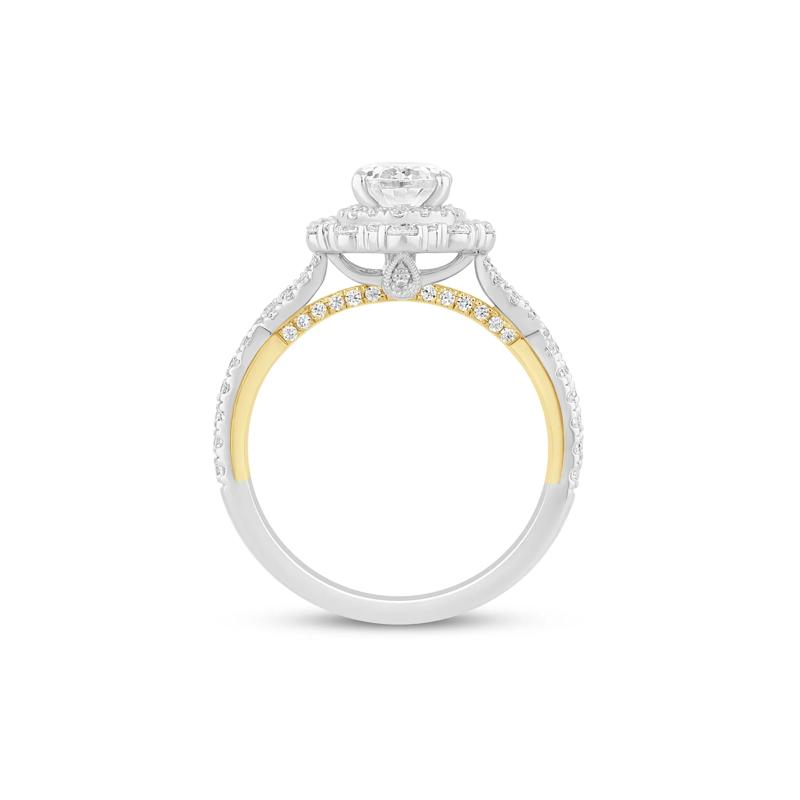 Lab Grown Diamond Double Halo Engagement Ring in 14K White Gold &#40;1 3/4 ct. tw.&#41; – Image 2 of 3
