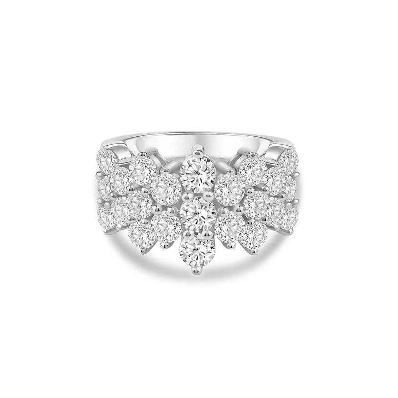 Lab Grown Diamond Multi-Row Band in 10K White Gold &#40;3 ct. tw.&#41; – Image 1 of 4