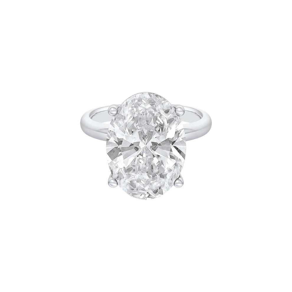 Lab Grown Diamond Oval Solitaire Ring in Platinum (9 ct.) – Image 1 of 4
