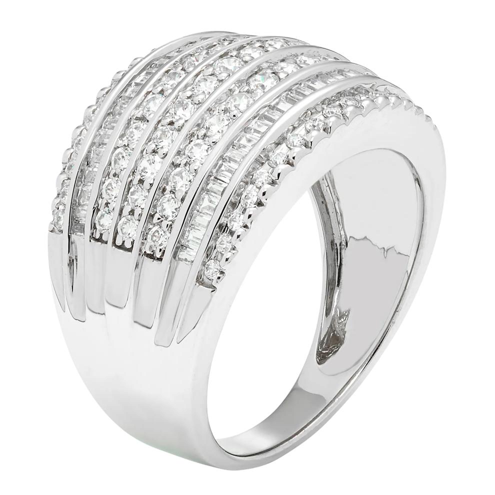 Diamond Multi-Row Anniversary Band in 10K White Gold (1 ct. tw.) – Image 3 of 3