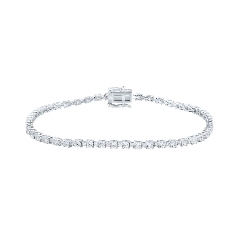 Lab Grown Diamond Tennis Bracelet in 10K White Gold &#40;3 ct. tw.&#41; – Image 1 of 3