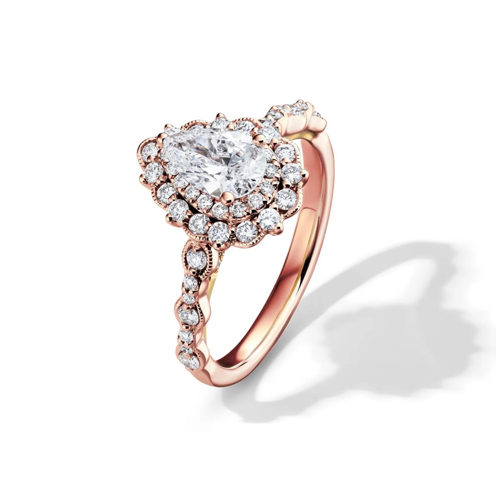 Alice Lab Grown Diamond Bridal Set in 14K Rose Gold (1 3/8 ct. tw.) – Image 4 of 6