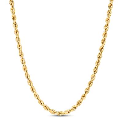 Heavy Hollow Rope Chain in 14K Yellow Gold, 18"