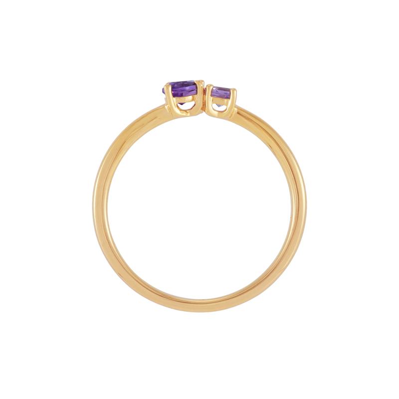 Pink &amp; Purple Amethyst Ring in 10K Yellow Gold – Image 2 of 3