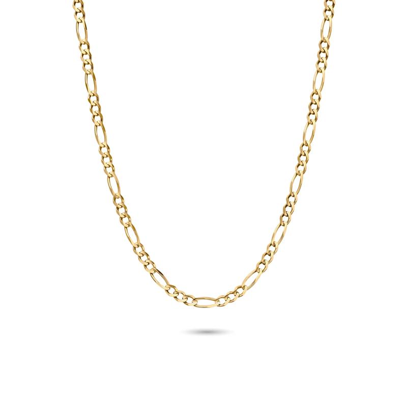Men&#39;s Solid Figaro Chain in 14K Yellow Gold, 3MM, 22&quot; – Image 1 of 4