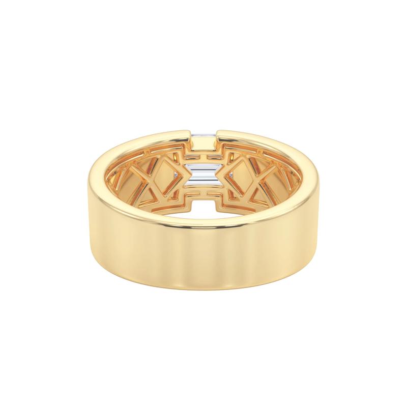 Lab Grown Diamond Emerald-Cut East West Engagement Ring in 14K Yellow Gold &#40;2 ct. tw.&#41; – Image 4 of 5