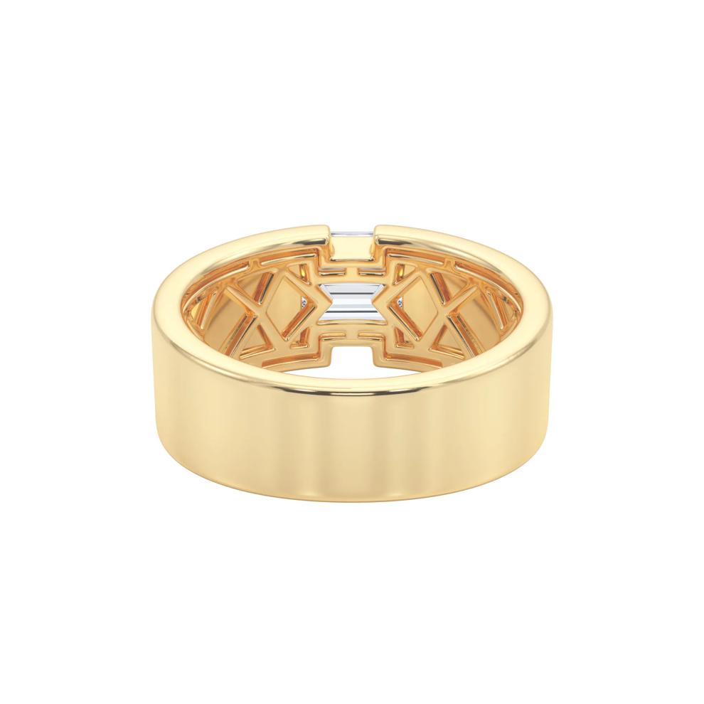 Lab Grown Diamond Emerald-Cut East West Engagement Ring in 14K Yellow Gold (2 ct. tw.) – Image 4 of 5