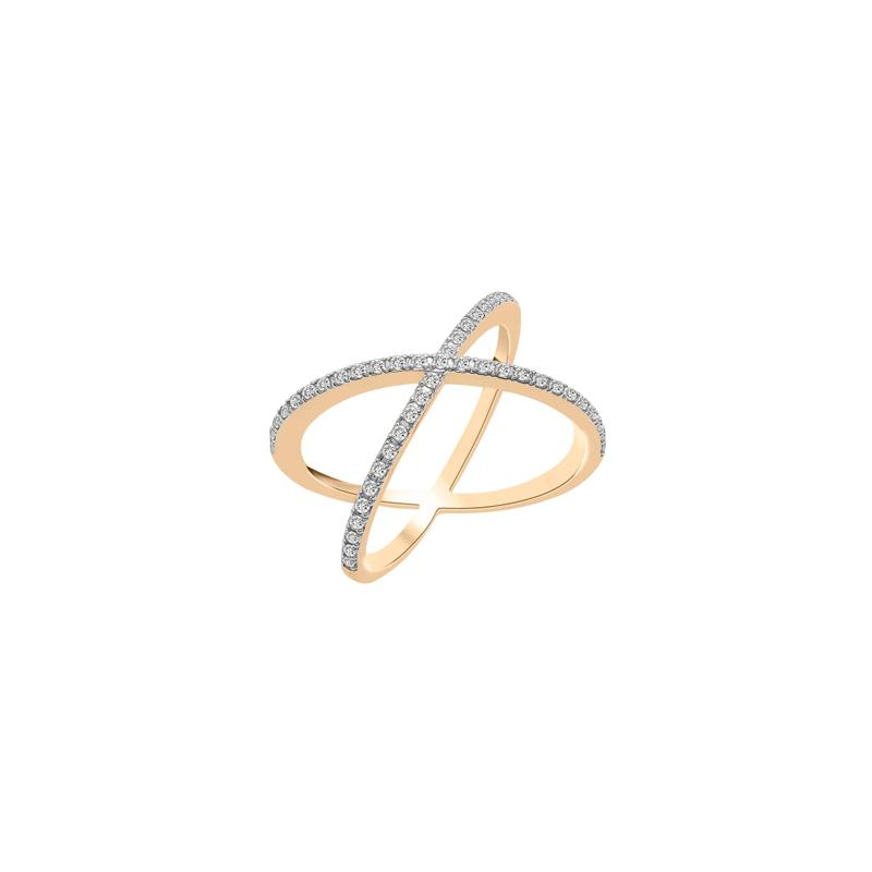 Diamond Crossover Ring in 14K Yellow Gold &#40;1/4 ct. tw.&#41; – Image 2 of 6
