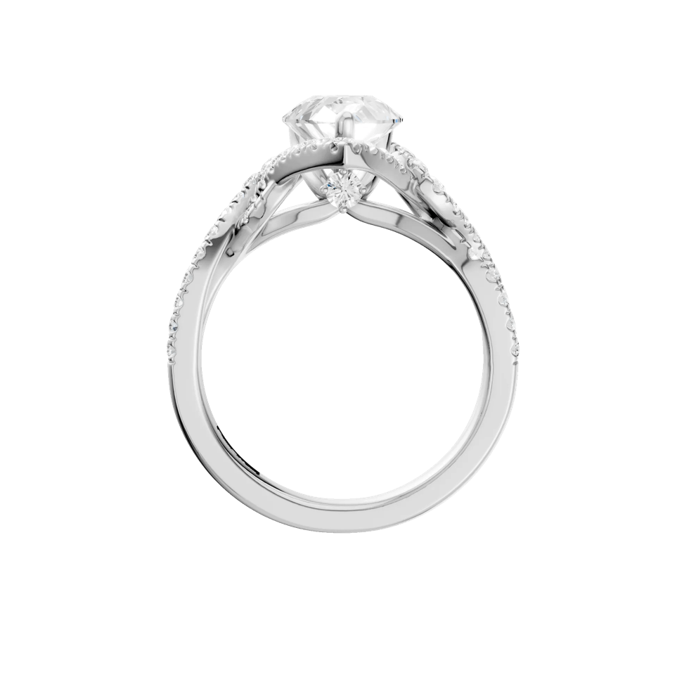 Hali Lab Grown Diamond Pear-Shaped Engagement Ring in Platinum (2 1/2 ct. tw.) – Image 3 of 4