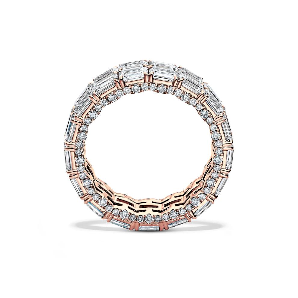Lab Grown Diamond Double Row Eternity Band in 14K Rose Gold (9 ct. tw.) – Image 2 of 4