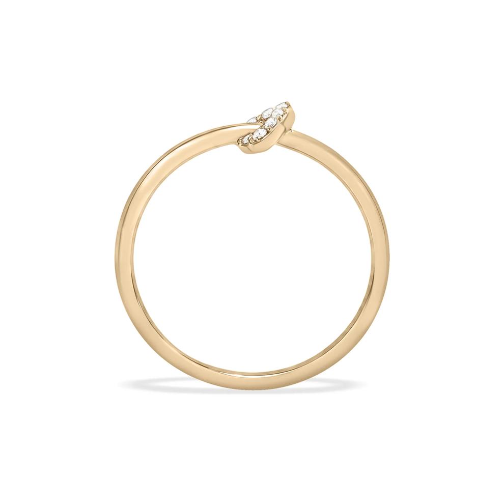 Diamond Accent Triangular-Shaped Charm Ring in 10K Yellow Gold – Image 2 of 4