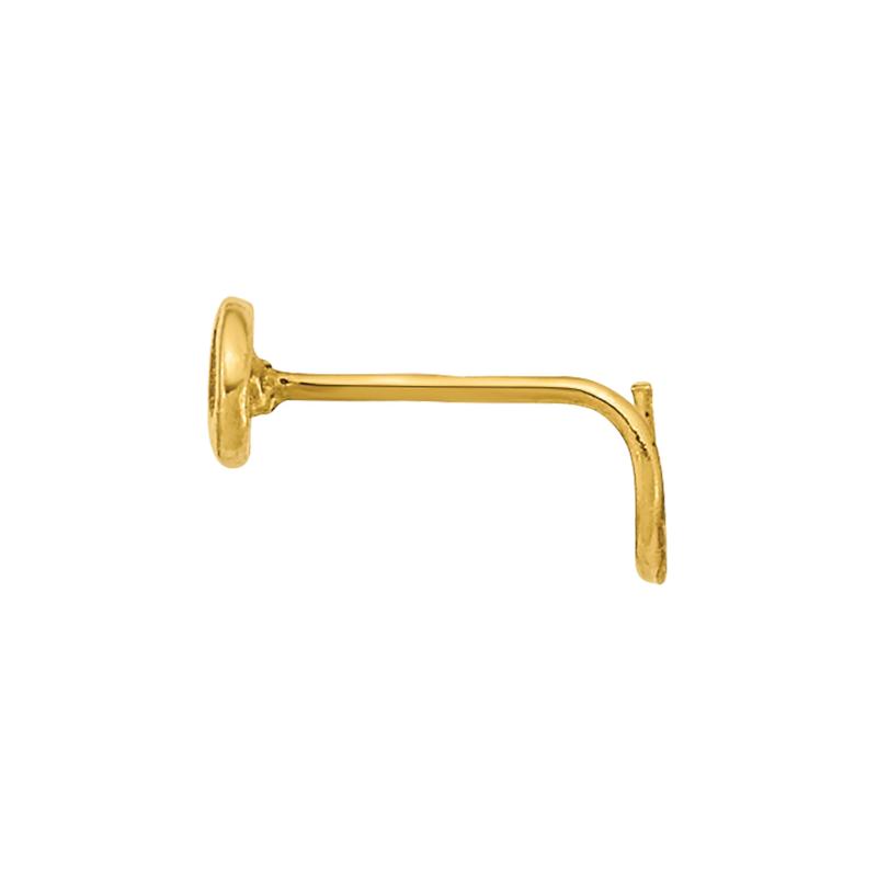Polished Infinity Nose Ring in 14K Yellow Gold, 22 Gauge – Image 2 of 3