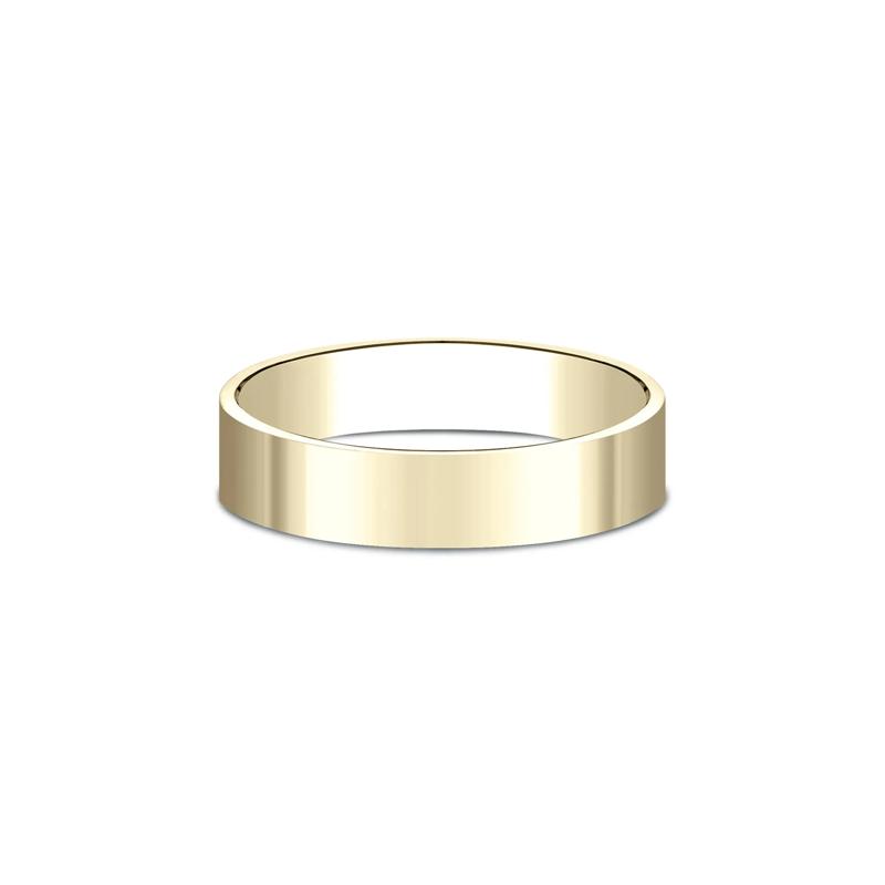 Flat Plain Wedding Band in 14K Yellow Gold, 5MM – Image 1 of 3