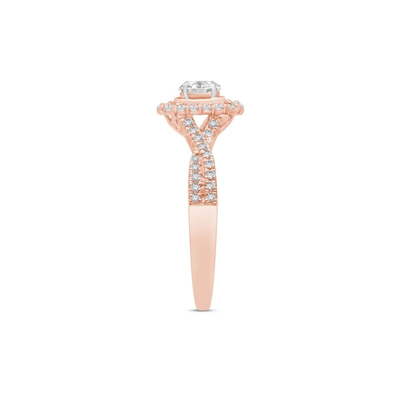 5/8 ct. tw. Oval-Shaped Diamond Engagement Ring in 14K Rose Gold – Image 2 of 3