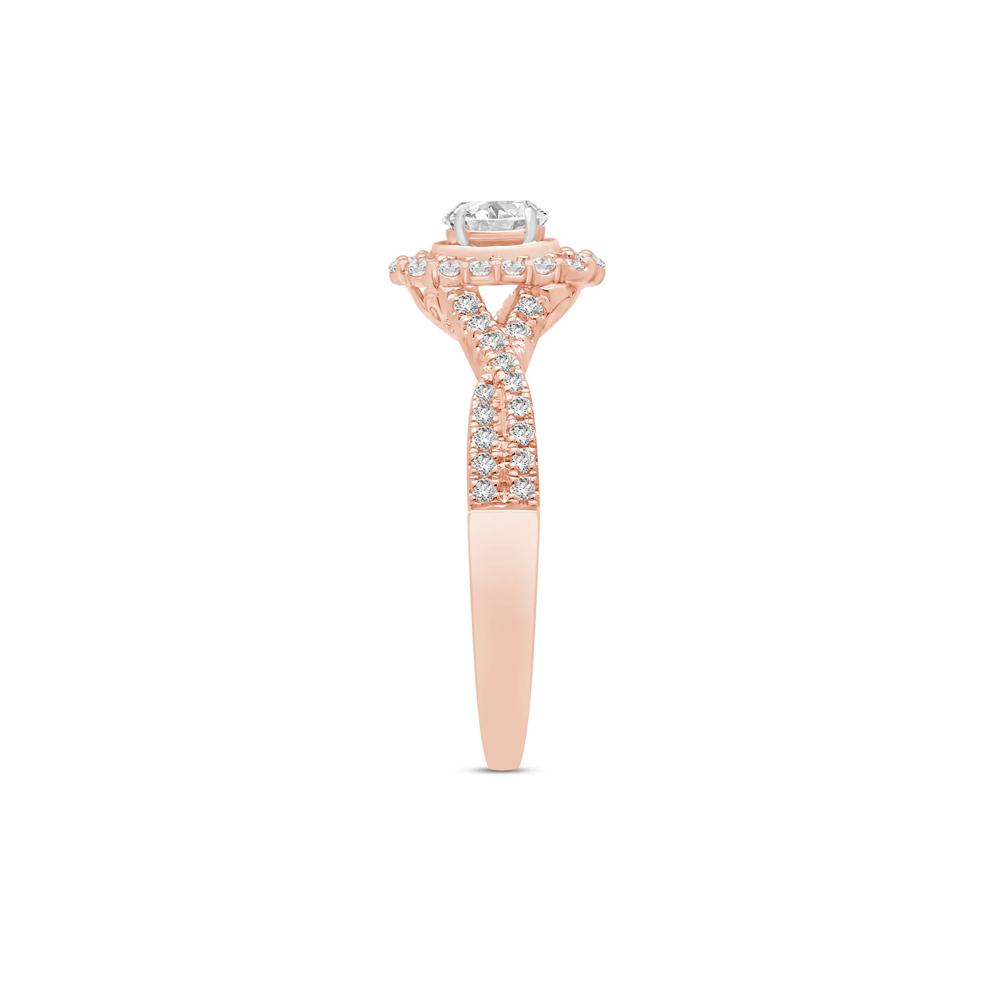 5/8 ct. tw. Oval-Shaped Diamond Engagement Ring in 14K Rose Gold – Image 2 of 3