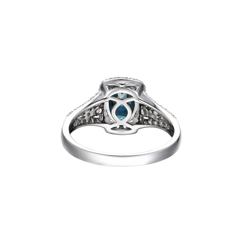 Lab Created Alexandrite &amp; White Sapphire Ring in Sterling Silver – Image 4 of 6