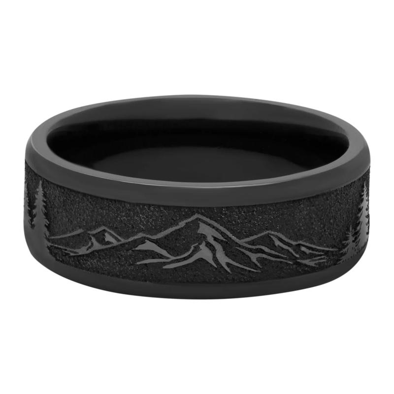 Men&rsquo;s Mountain Band in Zirconium, 8MM – Image 1 of 3