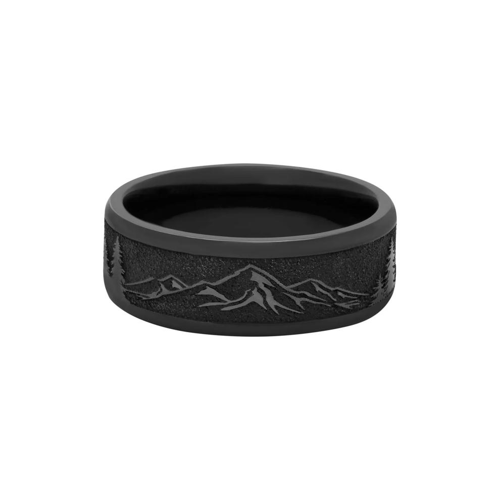 Men&rsquo;s Mountain Band in Zirconium, 8MM – Image 1 of 3