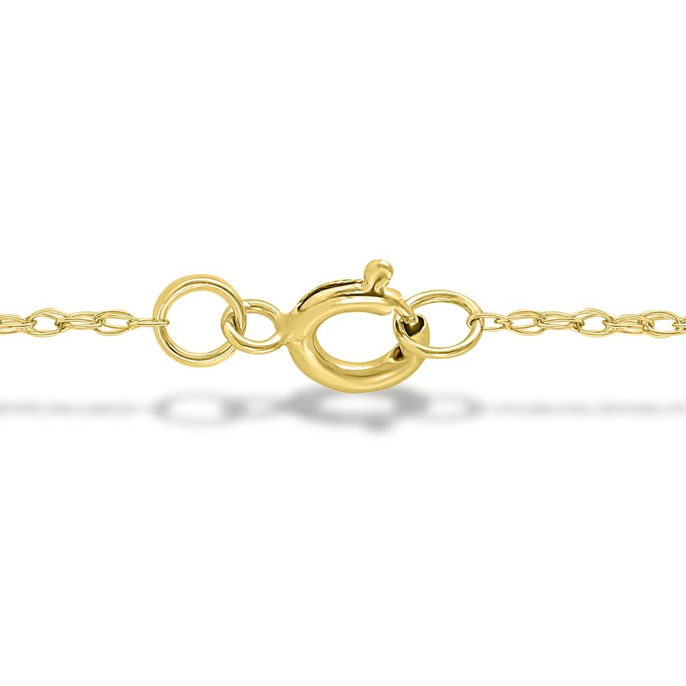 Diamond Ribbon Necklace in 10K Yellow Gold (1/10 ct. tw.) – Image 3 of 3