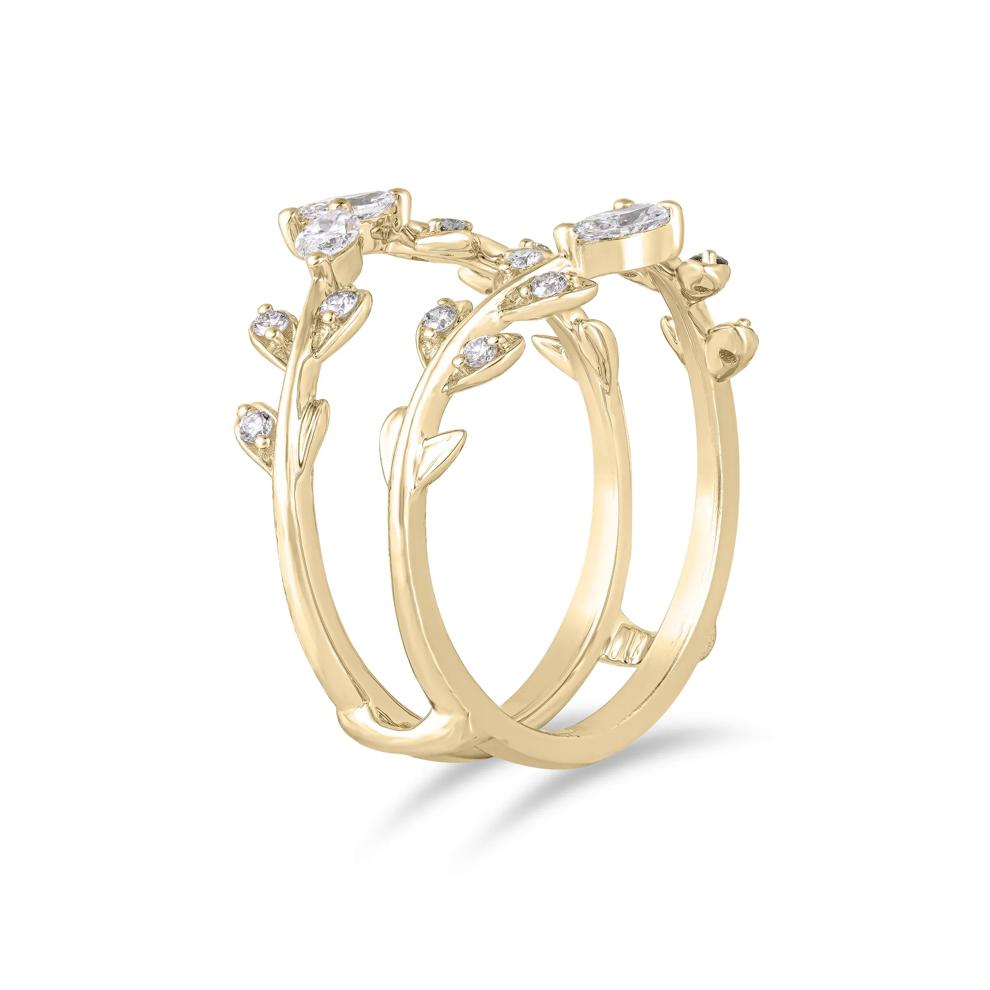 Lab Grown Diamond Round and Marquise Insert in 14K Yellow Gold (3/8 ct. tw.) – Image 3 of 4