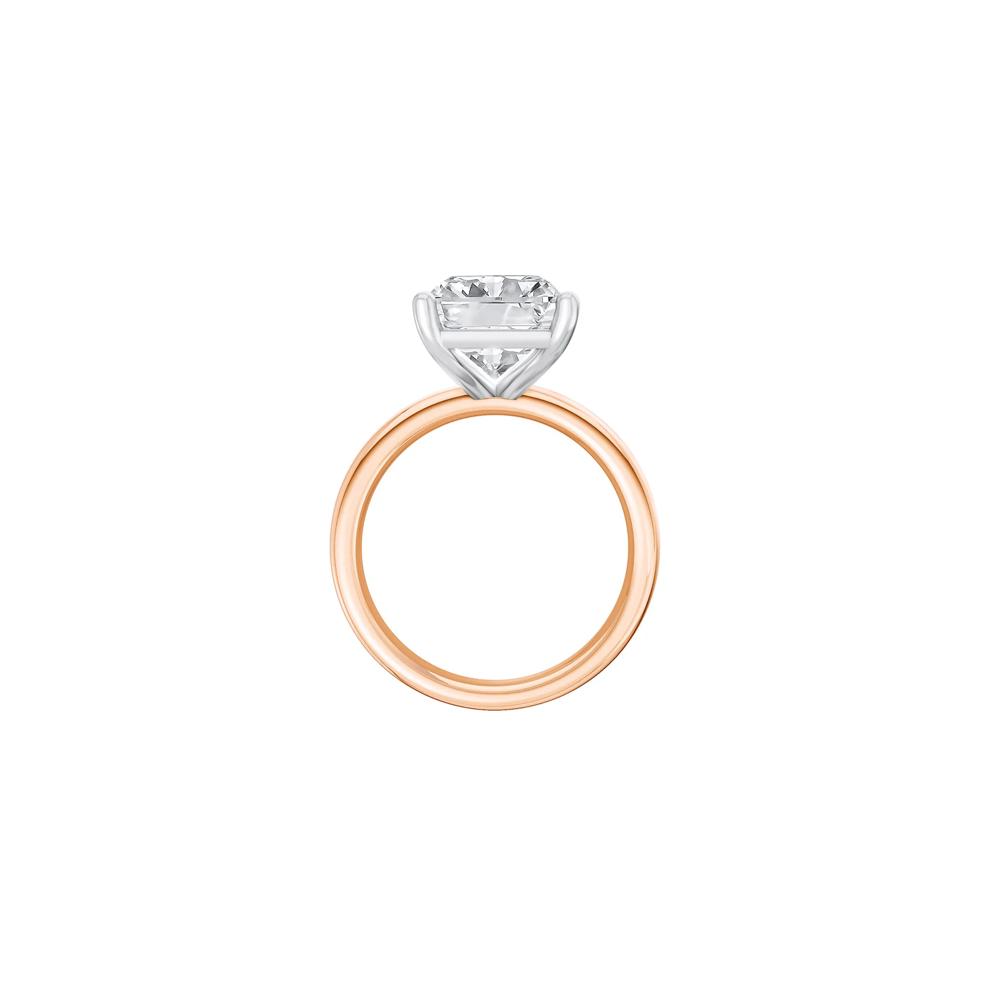 Lab Grown Diamond Radiant-Cut Solitaire Ring in 14K Rose &amp; White Gold (6 ct.) – Image 2 of 4