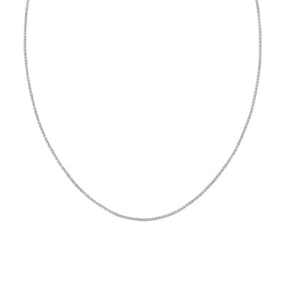 Wheat Chain in Rhodium Finish Sterling Silver, 1.3MM, 18"