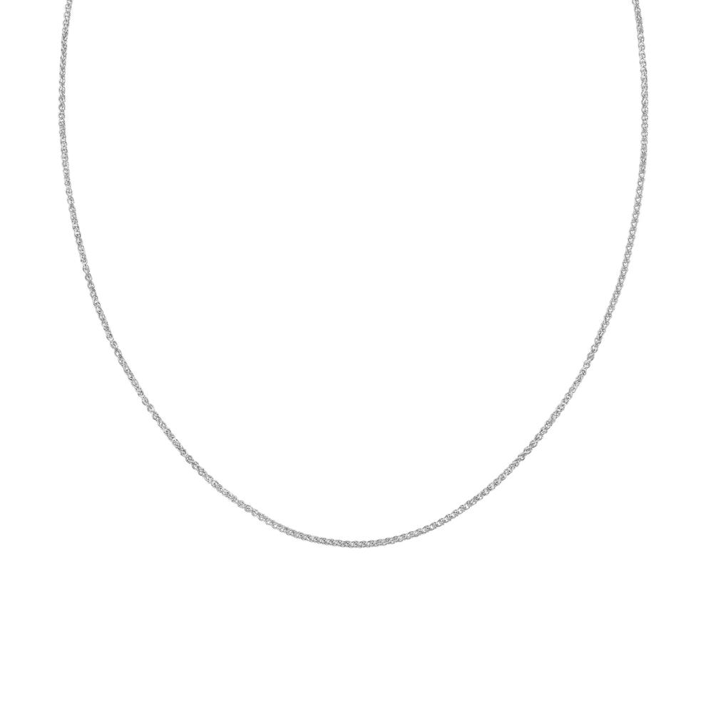 Wheat Chain in Rhodium Finish Sterling Silver, 1.3MM, 18" – Image 1 of 3