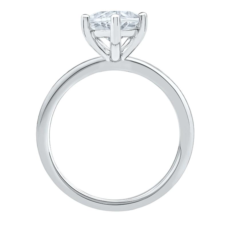 Lab Grown Diamond Pear-Shaped Solitaire Engagement Ring in Platinum &#40;3 ct.&#41; – Image 2 of 4