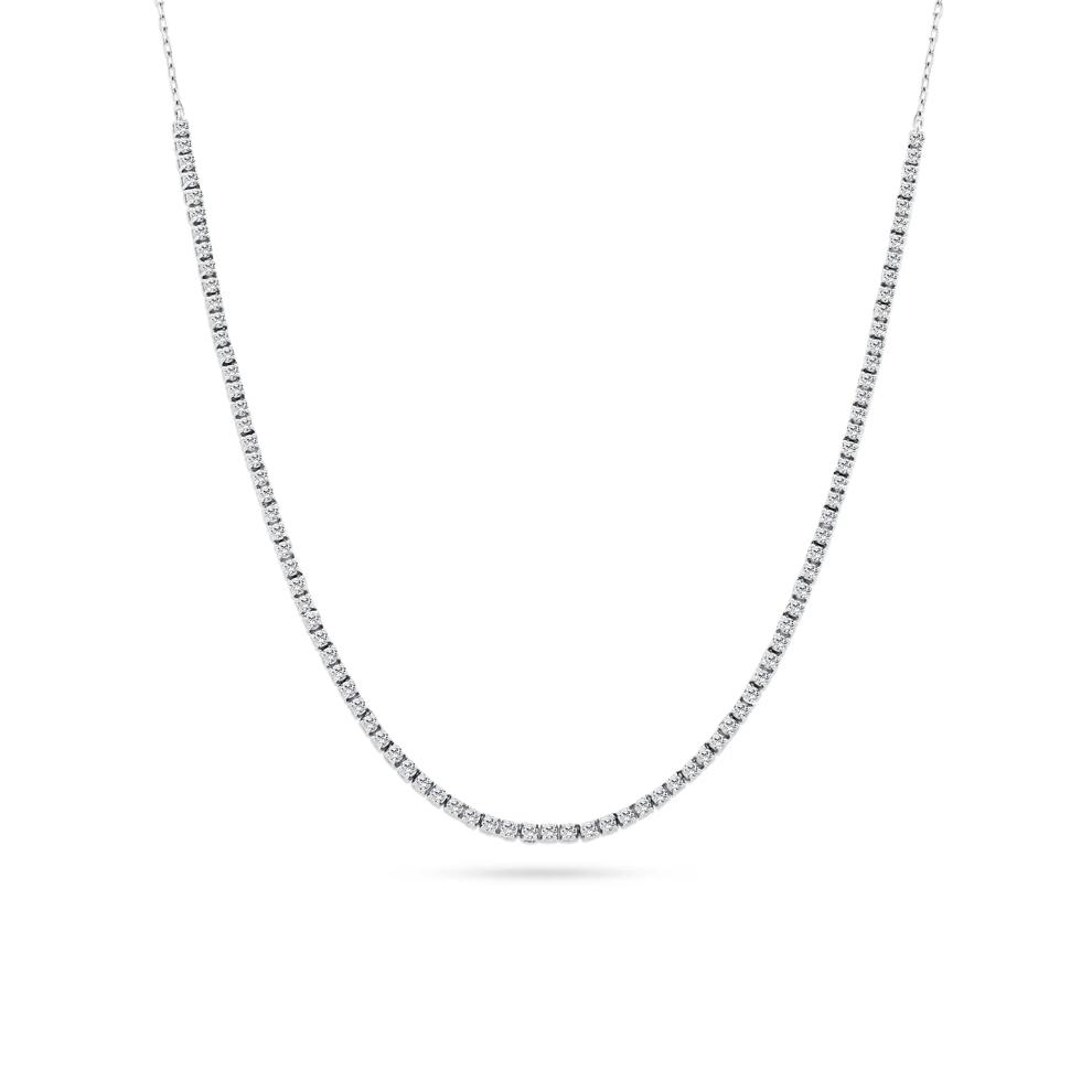 Diamond Frontal Necklace in Sterling Silver (1 ct. tw.) – Image 1 of 4