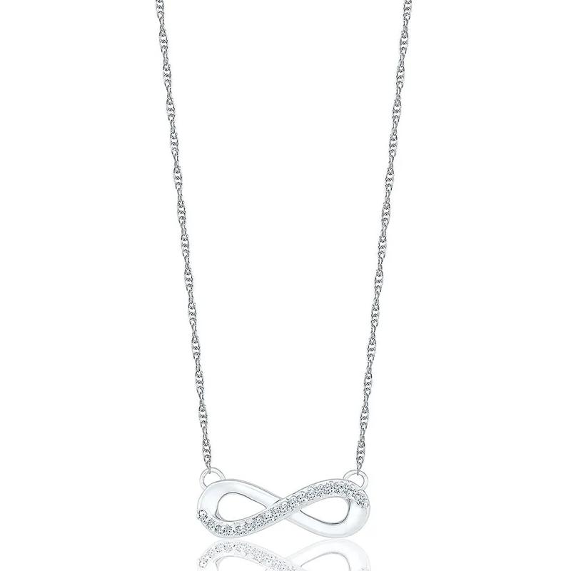 Diamond Infinity Necklace in Sterling Silver – Image 1 of 1