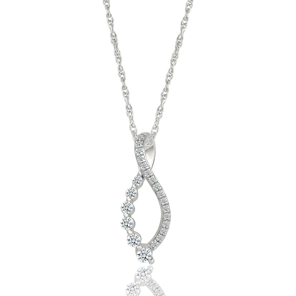 Diamond Pendant in 10K White Gold (1/3 ct. tw.) – Image 1 of 3