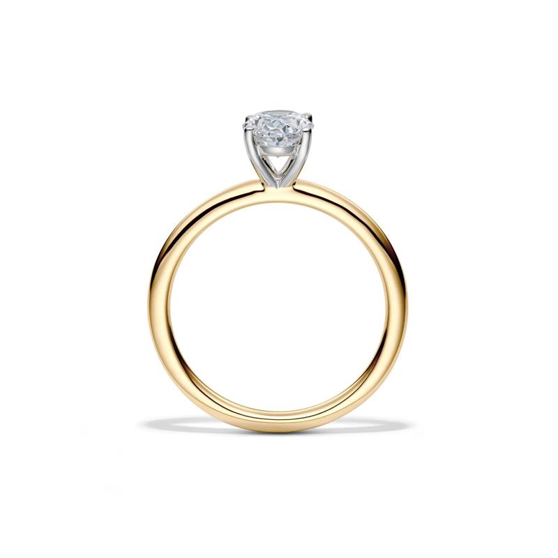 Lab Grown Diamond Solitaire Oval Engagement Ring in 14K Yellow Gold (1 ct.) – Image 2 of 4
