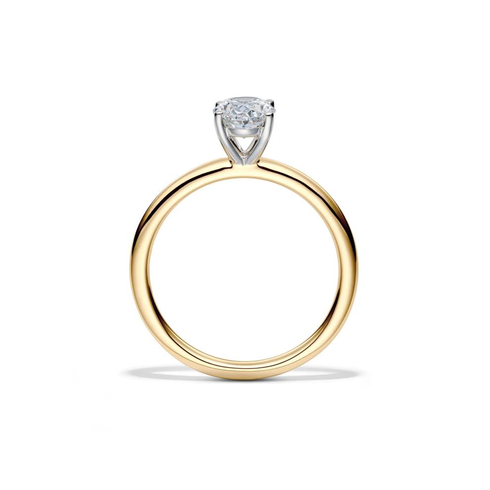 Lab Grown Diamond Solitaire Oval Engagement Ring in 14K Yellow Gold (1 ct.) – Image 2 of 4