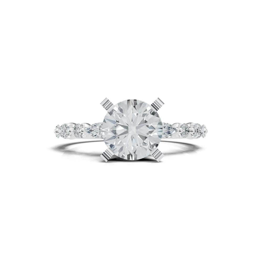 Lab Grown Diamond Semi-Mount Engagement Ring in Platinum (1/2 ct. tw.) (Setting Only) – Image 4 of 6