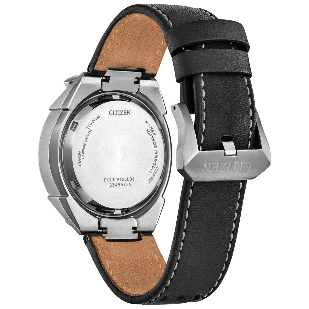 Men's Promaster Tsuno Chrono Racer Watch in Black Leather and Titanium, 44MM – Image 3 of 6