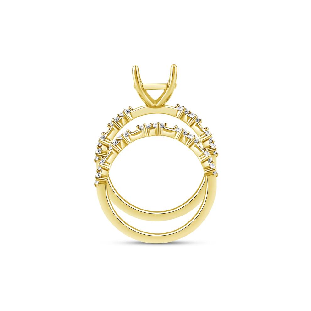 Lab Grown Diamond Semi-Mount Bridal Set in 14K Yellow Gold (1/2 ct. tw.) (Setting Only) – Image 4 of 8