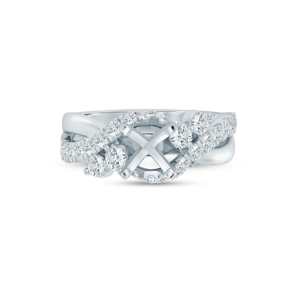 Diamond Semi-Mount Engagement Ring in 14K White Gold (1 ct. tw.) (Setting Only) – Image 2 of 6